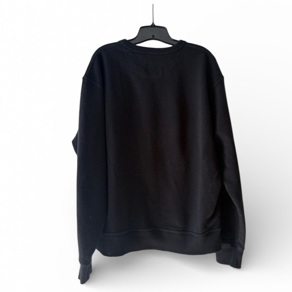Champion Black Logo Crewneck Sweatshirt Size Large Classic Athletic Streetwear - Picture 3 of 4
